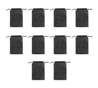 Lot de 10 sacs de rangement réutilisables non tissés résistants et respirants pour vêtements saisonniers et accessoires de protection anti-poussière pour chaussures et sacs à main, Noir , 15x20cm