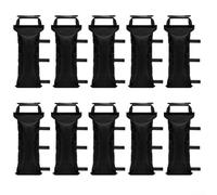 Lot de 10 sacs de sable robustes pour une pondération fiable de l'auvent, design facile à remplir pour les événements en plein air (1000D noir)