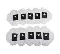 Lot de 10 sacs de station de base pour aspirateur robot Eureka J15 et Evo, Ultra, recharges de station de vidange automatique avec filtre à fibre soufflée par fusion, sacs à poussière en tissu non