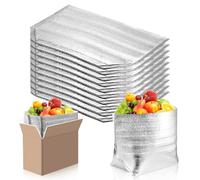 Lot de 10 sacs d'expédition isothermes pour aliments congelés et chauds, grands sacs isothermes imperméables et réutilisables pour sac de courses, doublure isolante, camping, pique-nique (35,6 x 22,9