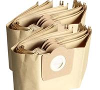 Lot de 10 Sacs droits Aspirateur pour WD3 WD2, compatible avec WD6 WD5 WD4, WD3200 WD3500P, A2204 A2534, SE4001 SE4002 SE5.100 SE6.100. Papier Kraft 100% Recyclé et Compostables
