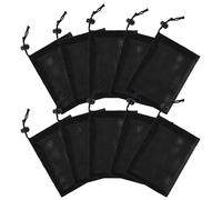 Lot de 10 sacs en maille polyester indéchirables avec cordon de serrage - Organiseur perméable à l'eau pour piscine, voyage, cosmétique, confort quotidien