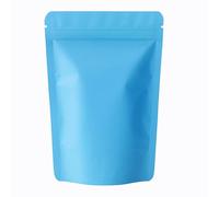 Lot de 10 sacs en mylar réutilisables en papier aluminium noir - Résistants aux odeurs - 3,5 g - Sacs d'emballage thermosoudés - Bleu