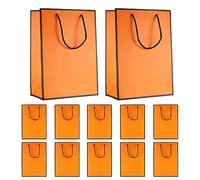 Lot de 10 sacs en papier, sacs à provisions avec poignées, sacs de fête pour baby showers, fêtes d'anniversaire, cadeaux, restaurant, plats à emporter, shopping, vente au détail.