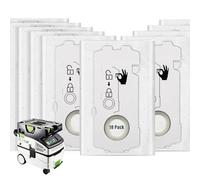 Lot de 10 sacs filtrants 204308 CT Mini/Midi -2/5 compatibles avec Festool CT Mini et CT MIDI à partir de Yom 2019, sacs d'aspirateur CTC MINI/MIDI et CT 15