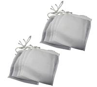 Lot de 10 sacs filtrants en nylon blanc - Maille fine - Pour brassage maison, bière, vin, cidre, houblon, bière, brassage maison et fabrication de vin (15,2 x 19,8 cm (largeur x hauteur)