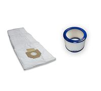 Lot de 10 sacs filtrants Kallefornia K910 et 1 filtre PES lavable K704A - Convient pour Nilfisk Alto Attix 30-11 PC - En microfibre non-tissée - Classe de poussière L - Avec fermeture à poussière