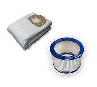 Lot de 10 sacs filtrants Kallefornia K911 et 1 filtre PES lavable K704A - Convient pour Makita VC2012L - En microfibre non tissée - Pour sacs d'aspirateur de classe L - Avec fermeture à poussière