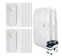 Lot de 10 sacs filtrants pour aspirateur Festool CT MINI/CT MIDI/CT 15 à partir de 2019, sacs de rechange de 15 l, grande capacité, grande capacité, accessoires