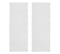Lot de 10 sacs filtrants réutilisables avec fermeture éclair pour nettoyer les filtres d'aquarium, sacs en maille pour boules de charbon actif (35 x 40 cm, blanc)