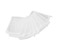 Lot de 10 sacs filtrants réutilisables de qualité supérieure en maille fine avec fermeture éclair pour charbon actif, 10 anneaux en céramique avec fermeture éclair