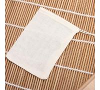 Lot de 10 sacs filtrants réutilisables en mousseline de coton avec cordon de serrage pour thé, épices et herbes aromatiques, 8 x 10 cm
