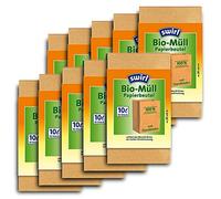 Lot de 10 sacs poubelle Swirl® Bio en papier 10 L/BIOM Absorbeur/Sacs poubelle/bioabfall pour déchets de sacs sac poubelle/Sac
