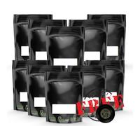 Lot de 10 sacs Terploc Grove Bags de 30 g avec 1 hygromètre - sacs thermosoudables et à fermeture éclair avec contrôle de l'humidité - Sachets humidor weed avec humidité relative entre 58 et 62 % (10