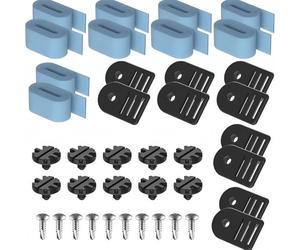 Lot de 10 sangles de fixation pour plafonds solaires - Accessoires de montage complets avec sangles, boucles et vis - Montage facile avec une forte force de maintien pour terrasse, jardin et extérieur