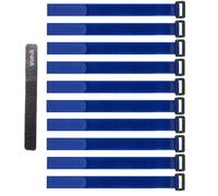 Lot de 10 sangles de serrage crochets et boucles Oldhill, r glables et r utilisables, 12 x 08, bleu