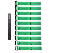 Lot de 10 sangles de serrage crochets et boucles Oldhill, r glables et r utilisables, 8 x 08, vert