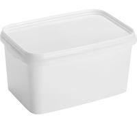 Lot de 10 seaux rectangulaires avec couvercle - 5 l - En plastique - Empilables - Pour aliments