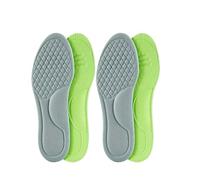 Lot de 10 semelles orthopédiques unisexes en mousse à mémoire de forme - Semelles désodorisantes - Absorbant la transpiration - Accessoires de chaussures souples - Gris - 35-36