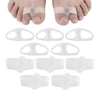 Lot de 10 Separateur Orteil, Correcteur D'orteils en Gel Séparateurs D'orteils avec 2 Boucles Marteau Orteil Correcteur de Coussinets Ecarteur Redresseur D'orteil pour les Orteils Chevauchants