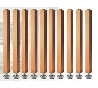 Lot de 10 séparateurs de pièce à lattes en bois - Paravents décoratifs du sol au plafond, 1,3 m de hauteur pour bureau, escaliers, lofts et salles de séjour - Panneaux muraux modernes