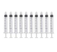Lot de 10 seringues Luer Lock de 5 ml en plastique avec pointe Luer Lock sans aiguille pour laboratoire scientifique