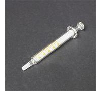 Lot de 10 seringues réutilisables en verre, 1 ml, diamètre standard, injecteur, échantillon de laboratoire