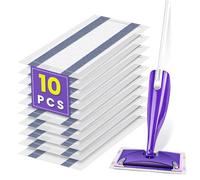 Lot de 10 serpillères à vaporiser pour balai Swiffer WetJet - Lavettes jetables multi-surfaces - Épais et absorbants