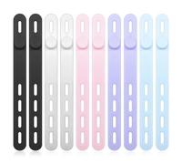Lot de 10 Serre-Câbles en Silicone Réutilisables - Organiseurs de Fils et Câbles Polyvalents pour Casque
