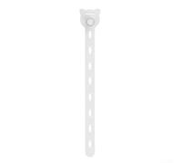 Lot de 10 serre-câbles réglables en silicone pour le stockage des données et des écouteurs avec boucle sécurisée (blanc)