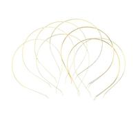Lot de 10 serre-têtes en métal à faire soi-même, extensibles et polyvalents, parfaits pour les femmes, pour la fabrication de bandeaux à oreilles de chat mignons, en alliage, comme décrit, doré