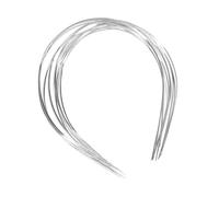 Lot de 10 serre-têtes vierges en métal pour fabrication de bijoux, nœuds et perles, blanc, 1,5 mm