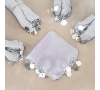 Lot de 10 serviettes de danse Halay Mendili unies Dügün pour mariage, fiançailles, Kina Mendil, Nisan Dügün (gris)