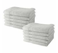 TODAY Lot de 10 serviettes de toilette 50x90 cm 100% coton - Craie