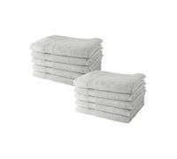 Lot De 10 Serviettes De Toilette Today 50x90 Cm 100% Coton - Craie Blanc