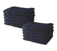 Today Lot de 10 serviettes de toilette 50 x 90 cm 100% coton - Navy