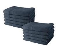 TODAY Lot de 10 Serviettes de Toilette 50x90 cm 100% Coton - Denim