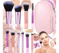 Lot De 10 Set Pinceaux Maquillage De Voyage Avec Sac De Rangement,Mini Kit Pinceaux Maquillages,Set Pinceaux Maquillage Professionnel,Set De Pinceaux De Maquillage Portable Pour Fond De Teint