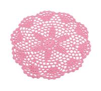 Lot de 10 sets de table en dentelle au crochet faits à la main pour la cuisine et un usage quotidien pour créer un look délicat et beau (rose)