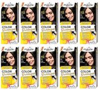 Lot de 10 shampoings Palette Color 1-0 (113) - Couleur des cheveux noirs - Boîte complète - Avec feuille d'instructions en anglais (français non garanti)