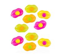 Lot de 10 sifflets en plastique en forme de lèvre - Couleur aléatoire - Sifflets à lèvres - Sifflets bruyants pour fêtes