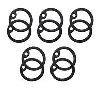 Lot de 10 silencieux tactiques en caoutchouc pour plaque d'identité militaire américaine Airsoft GI ID Noir