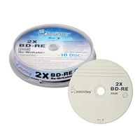 Lot de 10 Smartbuy 2 x 25 Go Bleu Logo de la marque vierge Réinscriptible Blu-ray BD-RE Blu-ray Disc