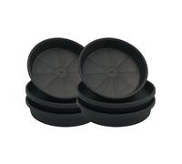 Lot de 10 soucoupes de pot de fleurs en plastique noir de 45 cm de diamètre, fabriquées au Royaume-Uni, idéales comme support goutte à goutte pour pot de fleurs de jardin, soucoupes, plantes