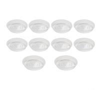 Lot de 10 soucoupes rondes robustes en plastique transparent pour bases de pots de fleurs pour gérer le drainage dans les jardins intérieurs (13 cm)
