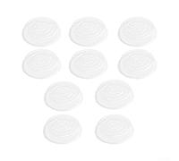 Lot de 10 soucoupes rondes transparentes pour plantes, excellent choix pour organiser des collations ou garder des espaces propres (25,4 cm)