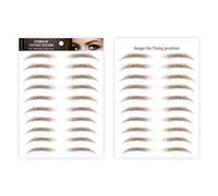 Lot de 10 Sourcils Autocollants 6D marron pour sourcils,Autocollants Imperméables de Tatouage Sourcil Autocollants de T-ransfert Sourcils Autocollant de Maquillage de Forme de Toilettage Sourcil, 9 St