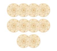 Lot de 10 sous-verres isolants avec motif géométrique pour thé, café, maison, cuisine, salle à manger, bureau, salon, bar