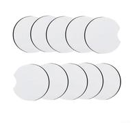 Lot de 10 sous-verres vierges prêts à être sublimés pour travaux manuels et décoration (encoche ronde)