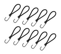 Lot de 10 spirales élastiques en fer pour tente, corde de tente, ruban de cerclage facile à utiliser spirales, cordons de serrage en fer, crochets et accessoires de tente